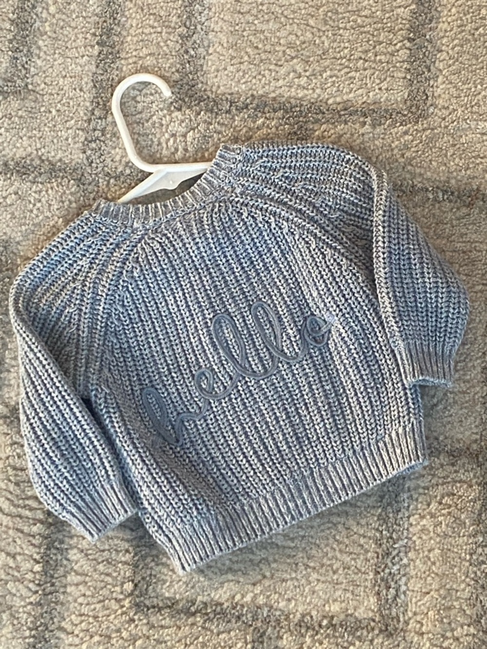 Rock-A-Bye Baby boy’s blue Boutique 100% cotton hello cardigan size 0-3m